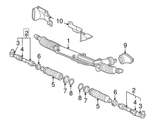 Audi Tie Rod Assembly - Front 8E0419801B